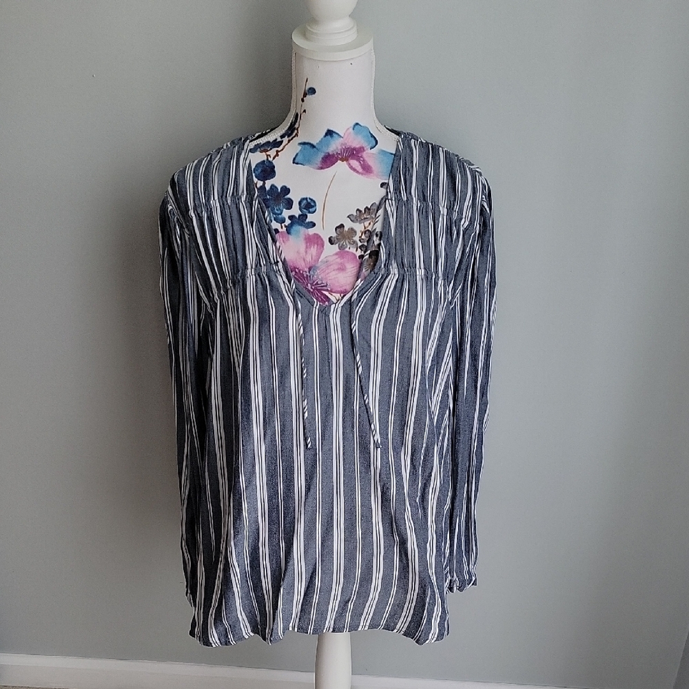 Striped Gray Women's Top